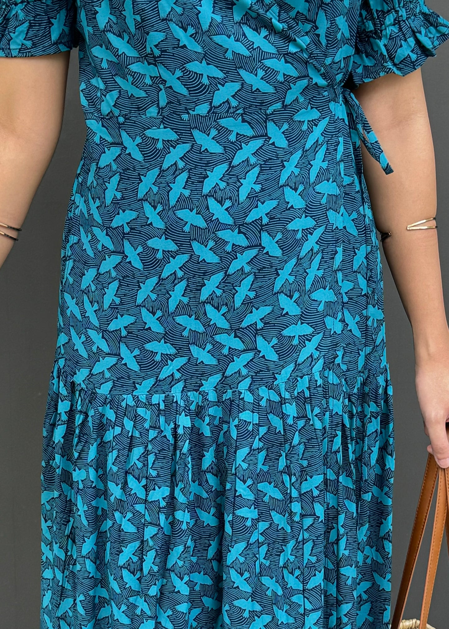 Della Wrap Dress | Blue Flock