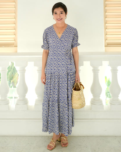 Della Wrap Dress - Dainty Blue