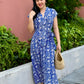 Kiara Cotton Dress | Blue Bloom