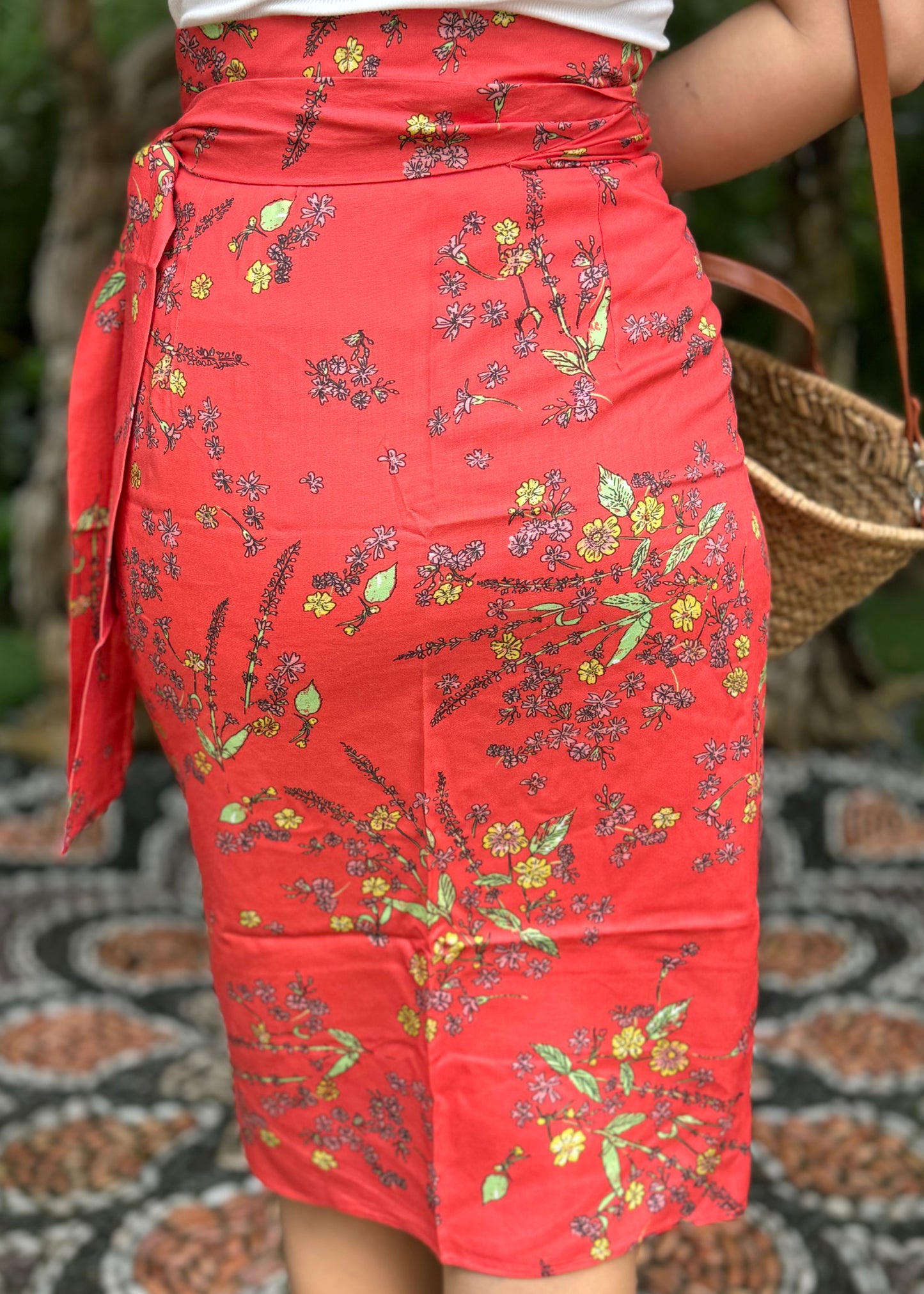 Naomi Wrap Skirt | Coral | Pink