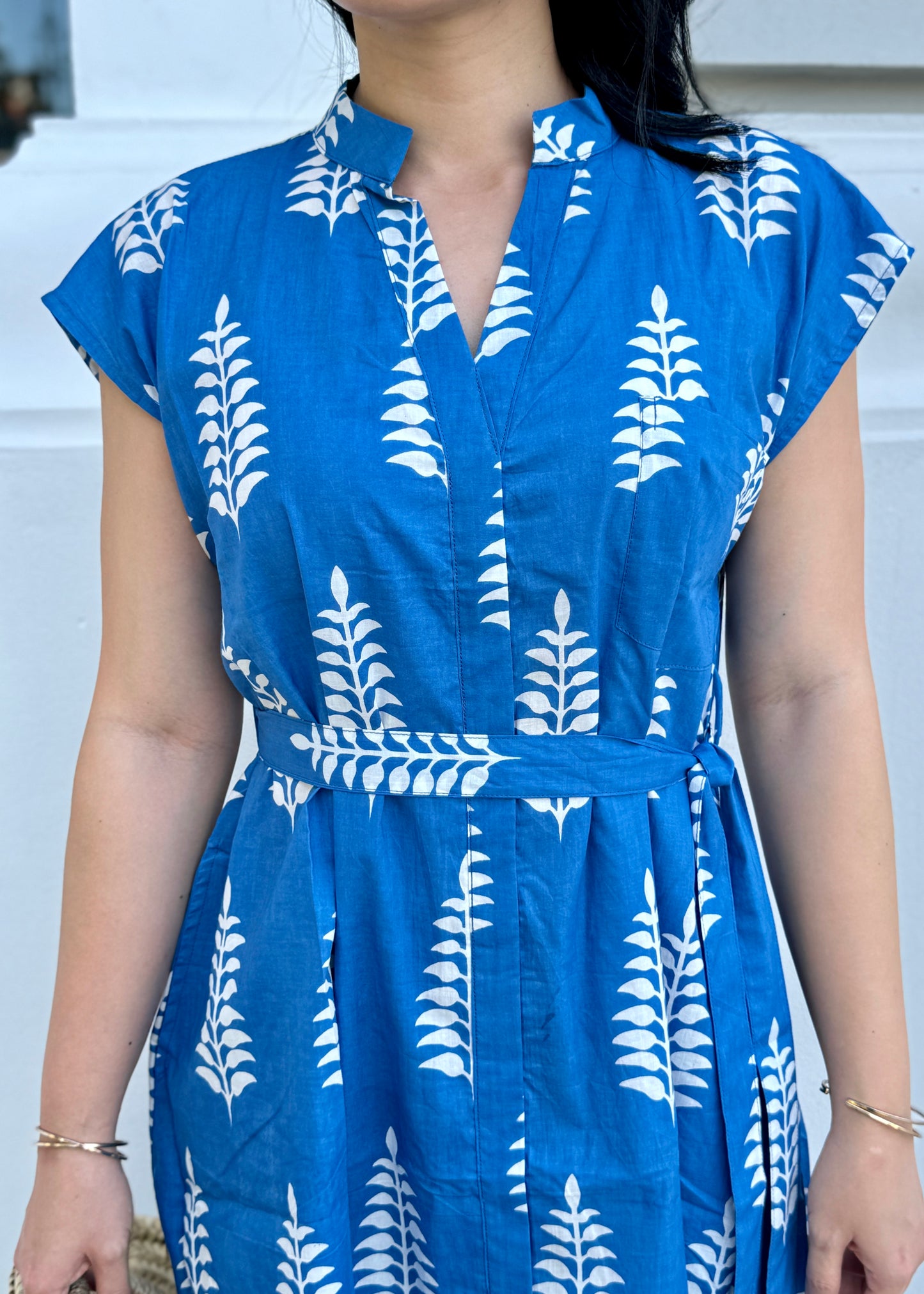 Kiara Cotton Dress - Jolly Blue