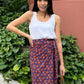 Naomi Wrap Skirt | Blue Orange