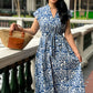 Kiara Cotton Dress | Boho Blue