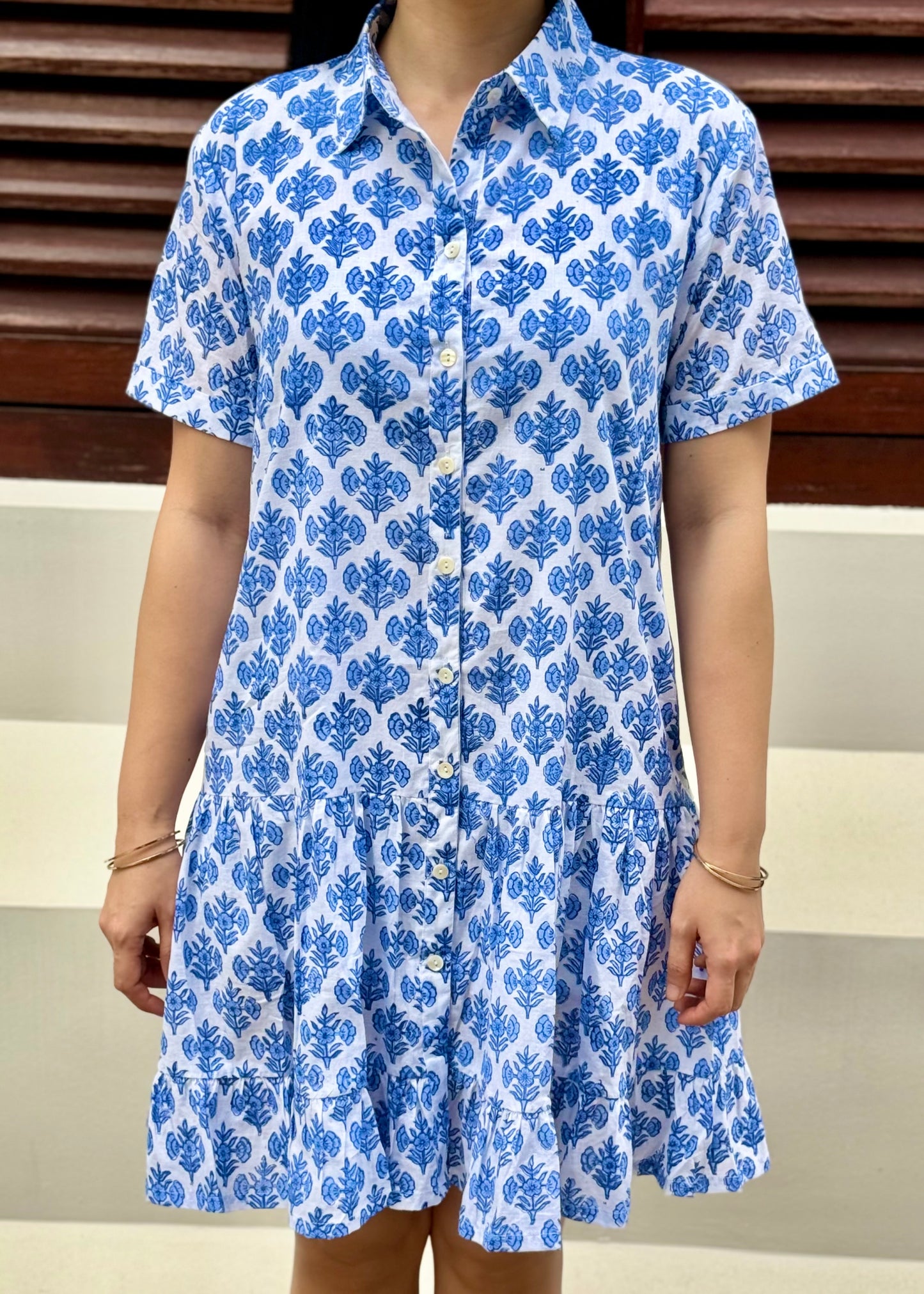 Elise Shirt Dress | Tea Blue