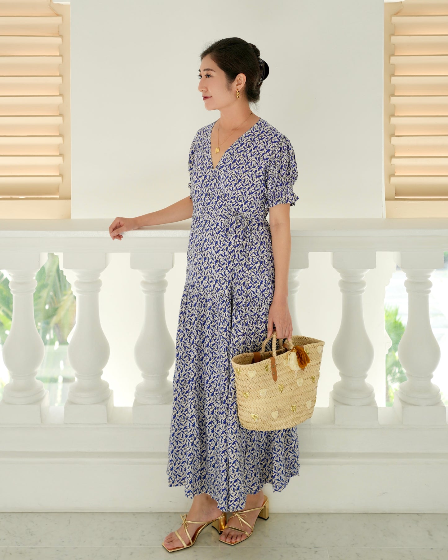 Della Wrap Dress - Dainty Blue