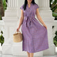 Kiara Cotton Dress | Purple Royal