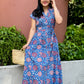 Kiara Cotton Dress | Sunflower Blue