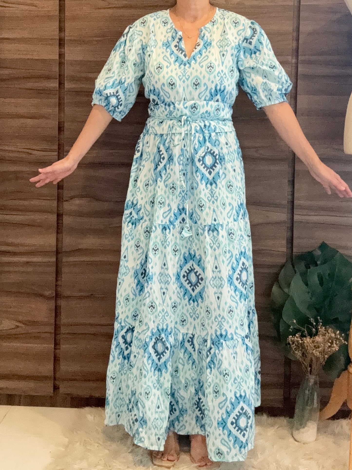 Ophelia Obi Belt Maxi Dress  - size S ( fits S/M)