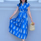 Kiara Cotton Dress - Jolly Blue