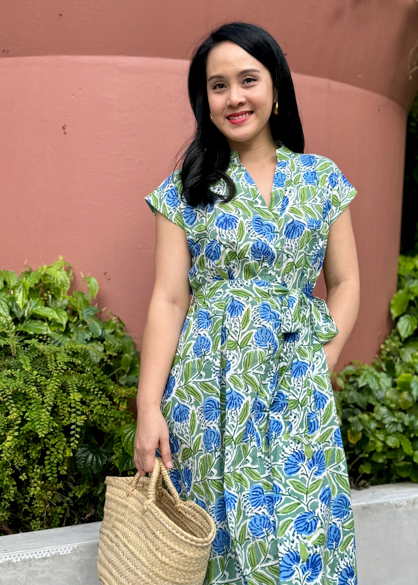 Kiara Cotton Dress | Olive Bloom