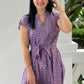 Kiara Cotton Dress | Purple Royal