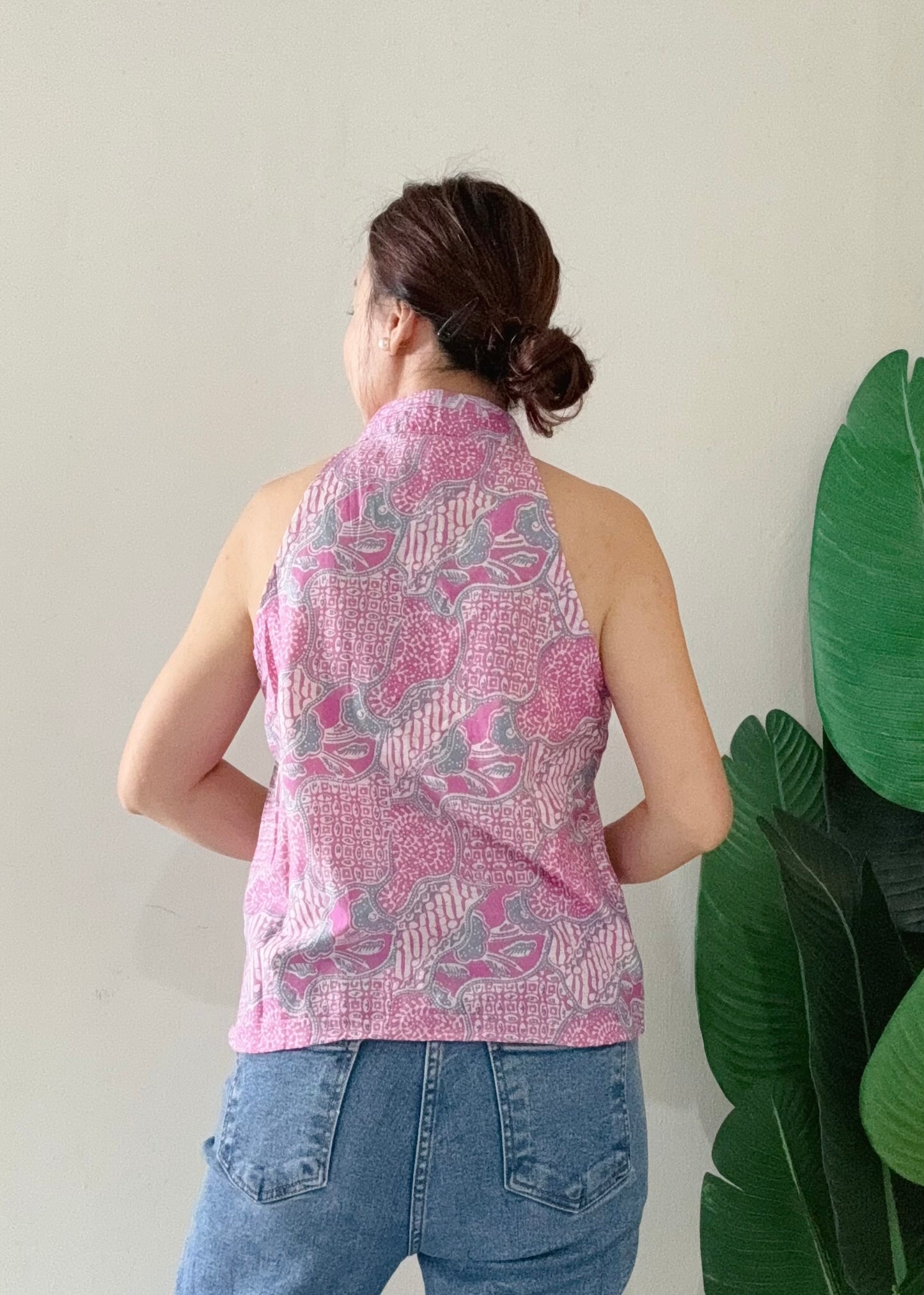 Eka Halter Batik Top | Pink