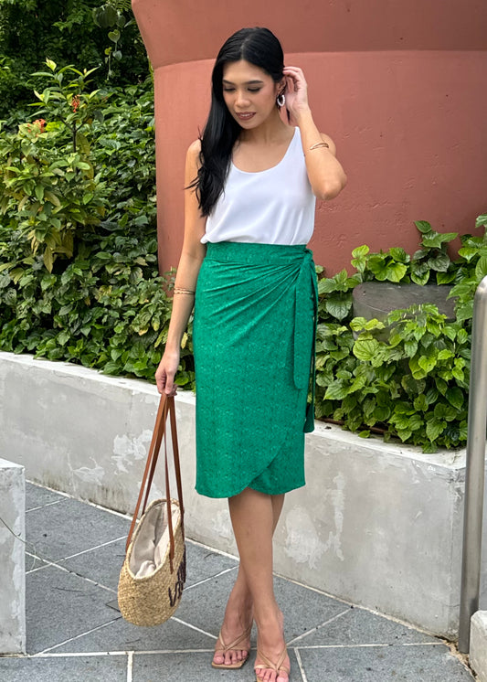 Naomi Wrap Skirt | Green Valley