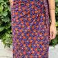 Naomi Wrap Skirt | Blue Orange