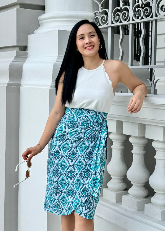 Naomi Wrap Skirt | Turquoise Summer