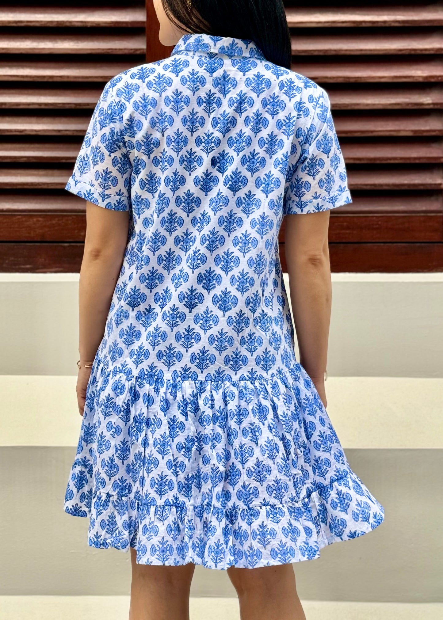 Elise Shirt Dress | Tea Blue