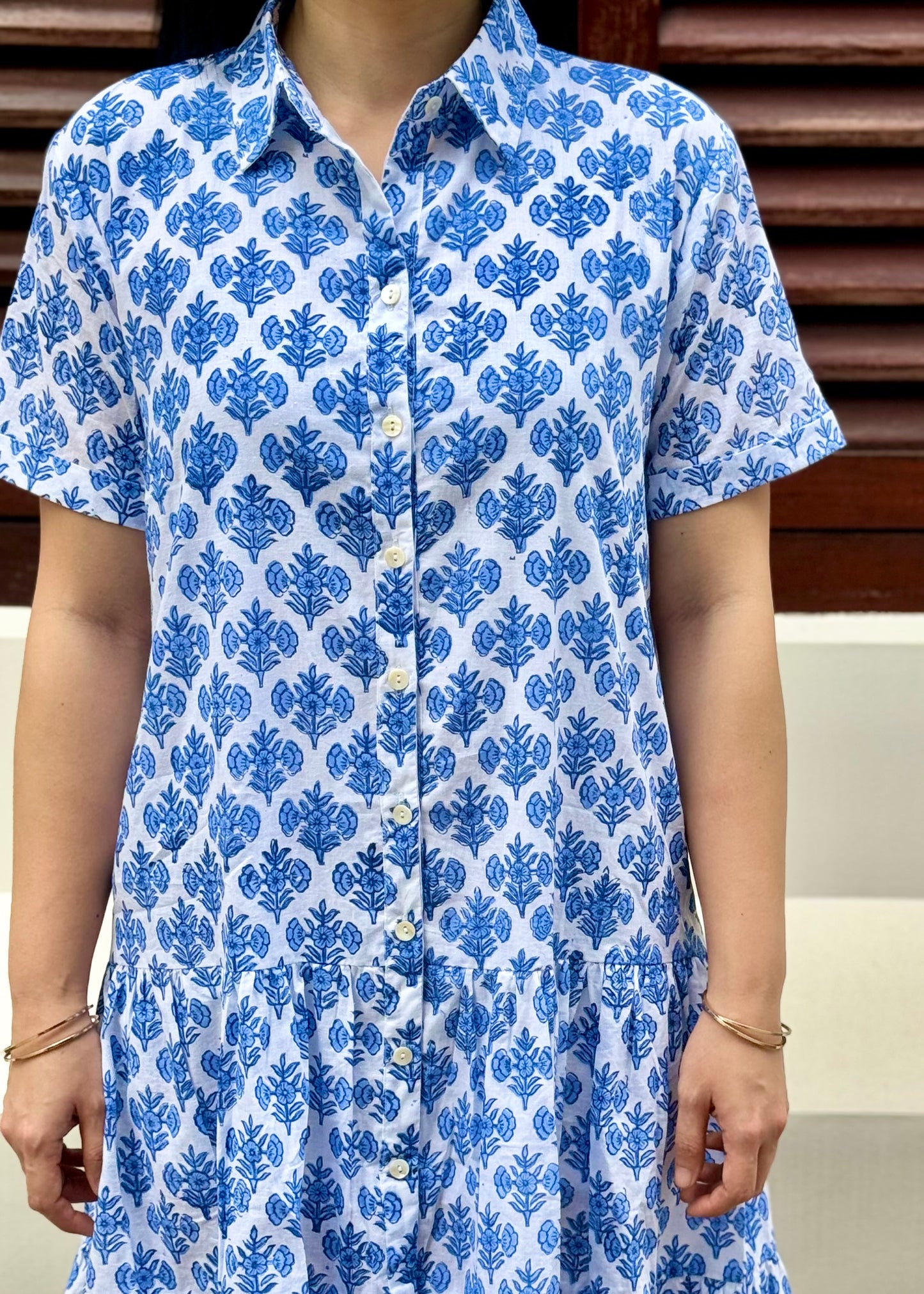 Elise Shirt Dress | Tea Blue