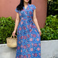 Kiara Cotton Dress | Sunflower Blue