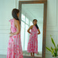 Enza Halter Neck Maxi Dress - Pink Bali